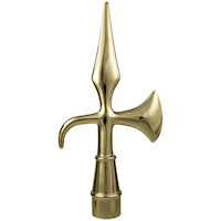 Battalion Lance, 9 Inch (in) Brass Parade Pole Ornament Battalion Lance, 9 Inch (in) Brass Parade Pole Ornament