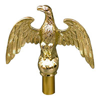 Golden Eagle, 7 Inch (in) Gold Abs Plastic Parade Pole Ornament Golden Eagle, 7 Inch (in) Gold Abs Plastic Parade Pole Ornament