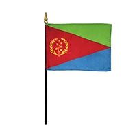 4 Inch (in) Height x 6 Inch (in) Length Eritrea Nylon Desktop Flag 4 Inch (in) Height x 6 Inch (in) Length Eritrea Nylon Desktop Flag