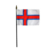 4 Inch (in) Height x 6 Inch (in) Length Faroe Islands Nylon Desktop Flag 4 Inch (in) Height x 6 Inch (in) Length Faroe Islands Nylon Desktop Flag