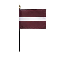 4 Inch (in) Height x 6 Inch (in) Length Latvia Nylon Desktop Flag 4 Inch (in) Height x 6 Inch (in) Length Latvia Nylon Desktop Flag