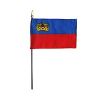 4 Inch (in) Height x 6 Inch (in) Length Liechtenstein Nylon Desktop Flag 4 Inch (in) Height x 6 Inch (in) Length Liechtenstein Nylon Desktop Flag
