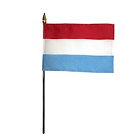 4 Inch (in) Height x 6 Inch (in) Length Luxembourg Nylon Desktop Flag 4 Inch (in) Height x 6 Inch (in) Length Luxembourg Nylon Desktop Flag