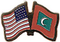 Maldives/United States of America (USA) Friendship Pin