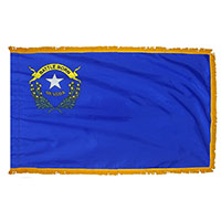 Nevada State Indoor Nylon Flag with fringe Nevada State Indoor Nylon Flag with fringe