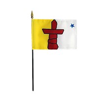 4 Inch (in) Height x 6 Inch (in) Length Nunavut Nylon Desktop Flag 4 Inch (in) Height x 6 Inch (in) Length Nunavut Nylon Desktop Flag