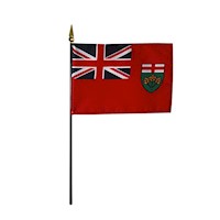 4 Inch (in) Height x 6 Inch (in) Length Ontario Nylon Desktop Flag 4 Inch (in) Height x 6 Inch (in) Length Ontario Nylon Desktop Flag