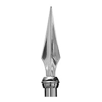 Staff Spear - Chrome Parade Pole Ornament Staff Spear - Chrome Parade Pole Ornament