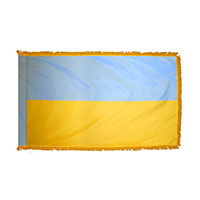 Ukraine Indoor Nylon Flag with Fringe Ukraine Indoor Nylon Flag with Fringe
