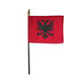 4 Inch (in) Height x 6 Inch (in) Length Albania Nylon Desktop Flag 4 Inch (in) Height x 6 Inch (in) Length Albania Nylon Desktop Flag