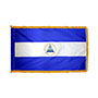 Nicaragua Indoor Nylon Flag with Fringe
