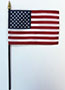 4 Inch (in) Height x 6 Inch (in) Length United States Nylon Desktop Flag