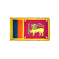 Sri Lanka Indoor Nylon Flag with Fringe Sri Lanka Indoor Nylon Flag with Fringe